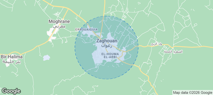 Ain Zaghouan Airbnb map
